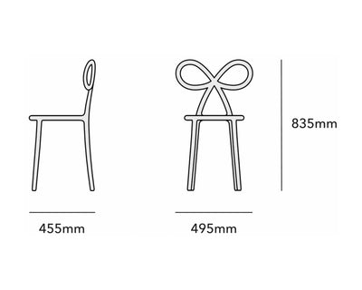 refurbished | Qeeboo Ribbon chair metal finish, pink gold