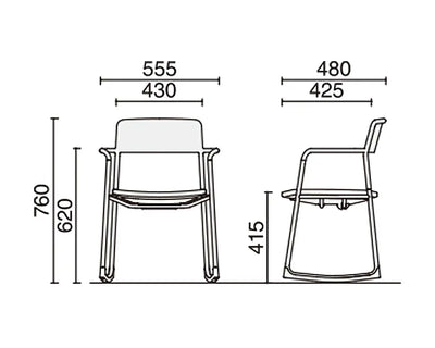 Kokuyo Cuna rocking chair, black