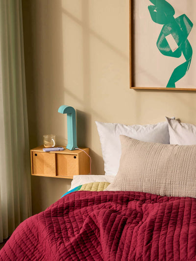 Hubsch Soothe table lamp, turquiose