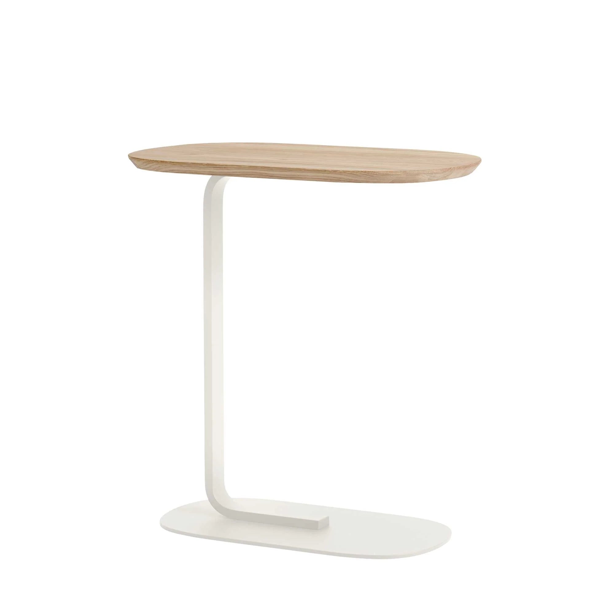 Muuto Relate side table h60, solid oak/off white