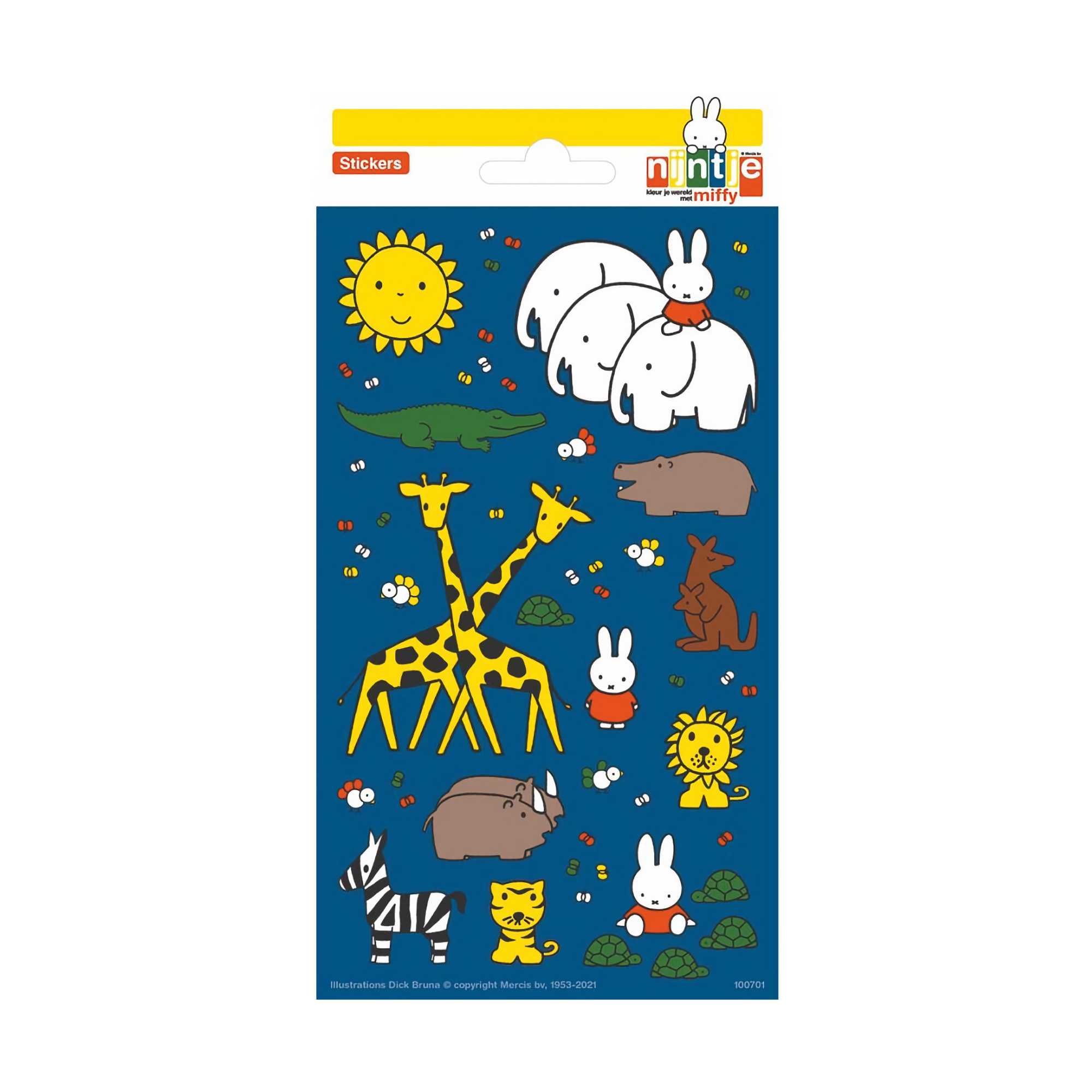 Bambolino Miffy sticker pack, zoo