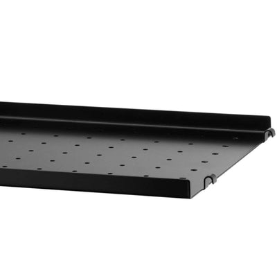 String Freestanding Shelf Cabinet, 2-tier, 160cm wide, Black/Black