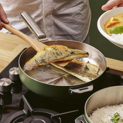 Cookut Marvellous stainless steel frying pan 24cm, fern