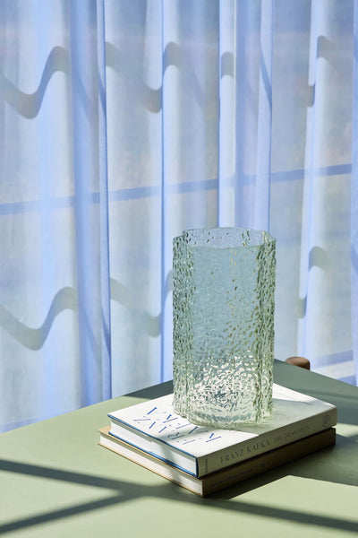 Hubsch Triple vases set-of-3, green/clear