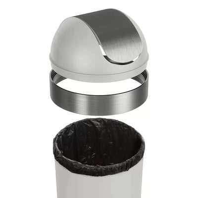 Umbra Venti trash can 62l, grey/nickel