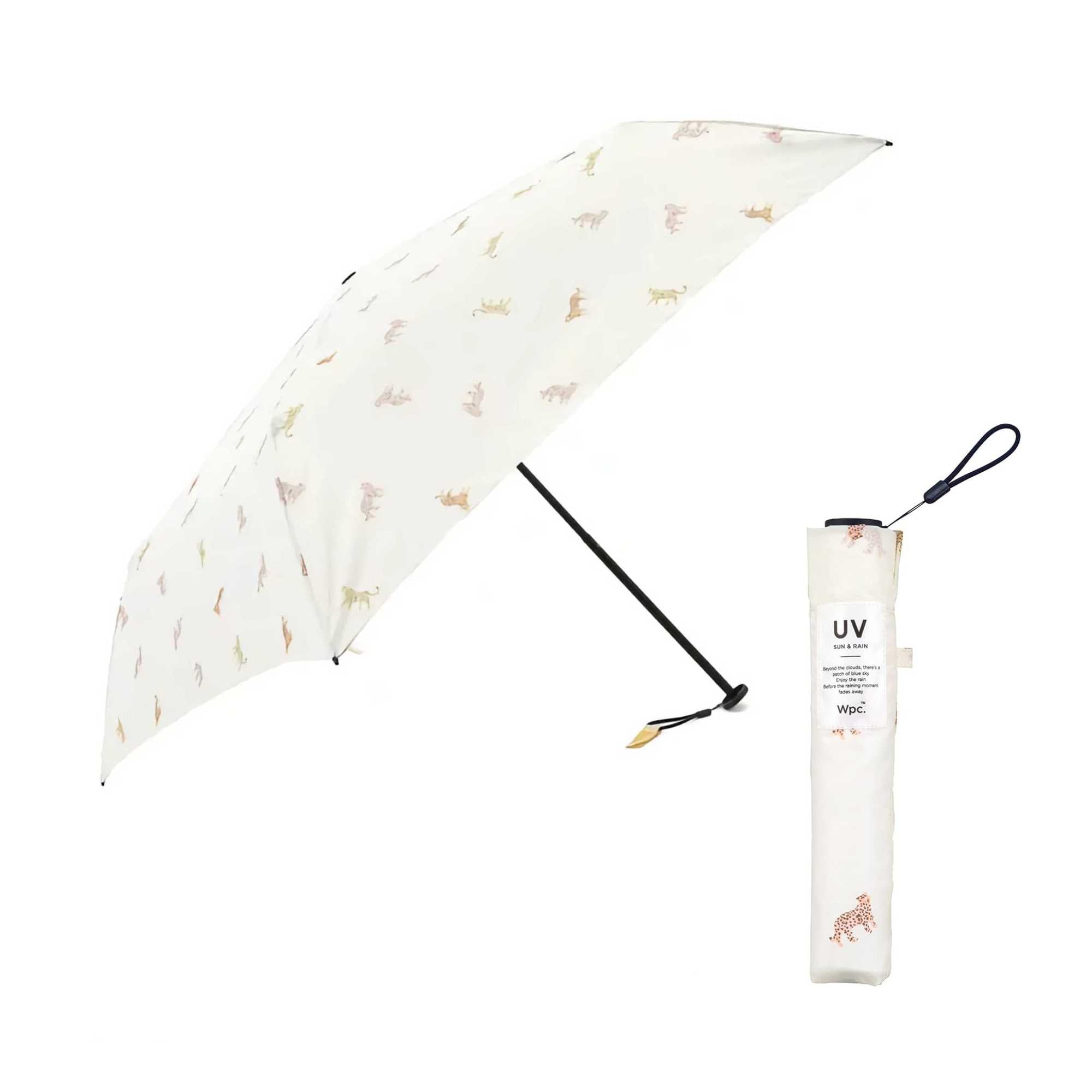 Wpc. Air-Light Mini Umbrella , Leo&Tiger White