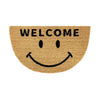 Semi-circular Smiling welcome mat, natural