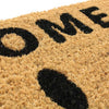 Semi-circular Smiling welcome mat, natural