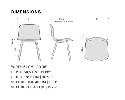 HAY About A Chair AAC12 chair, melange cream/walnut