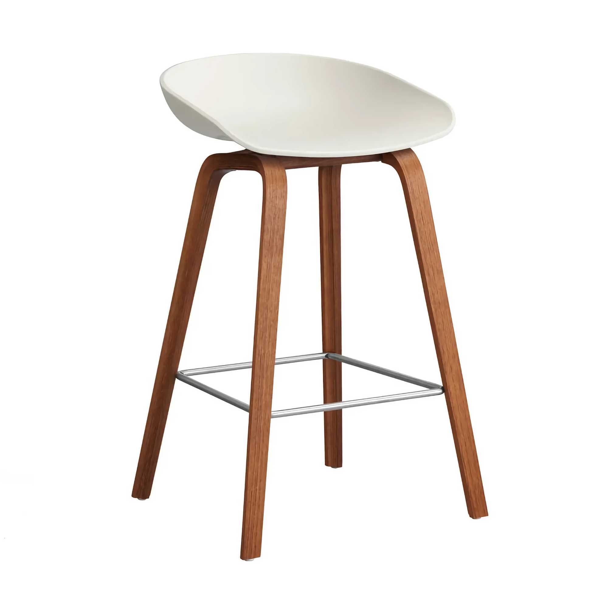 HAY AAS32 counter stool water-based lacquered walnut, Melange Cream