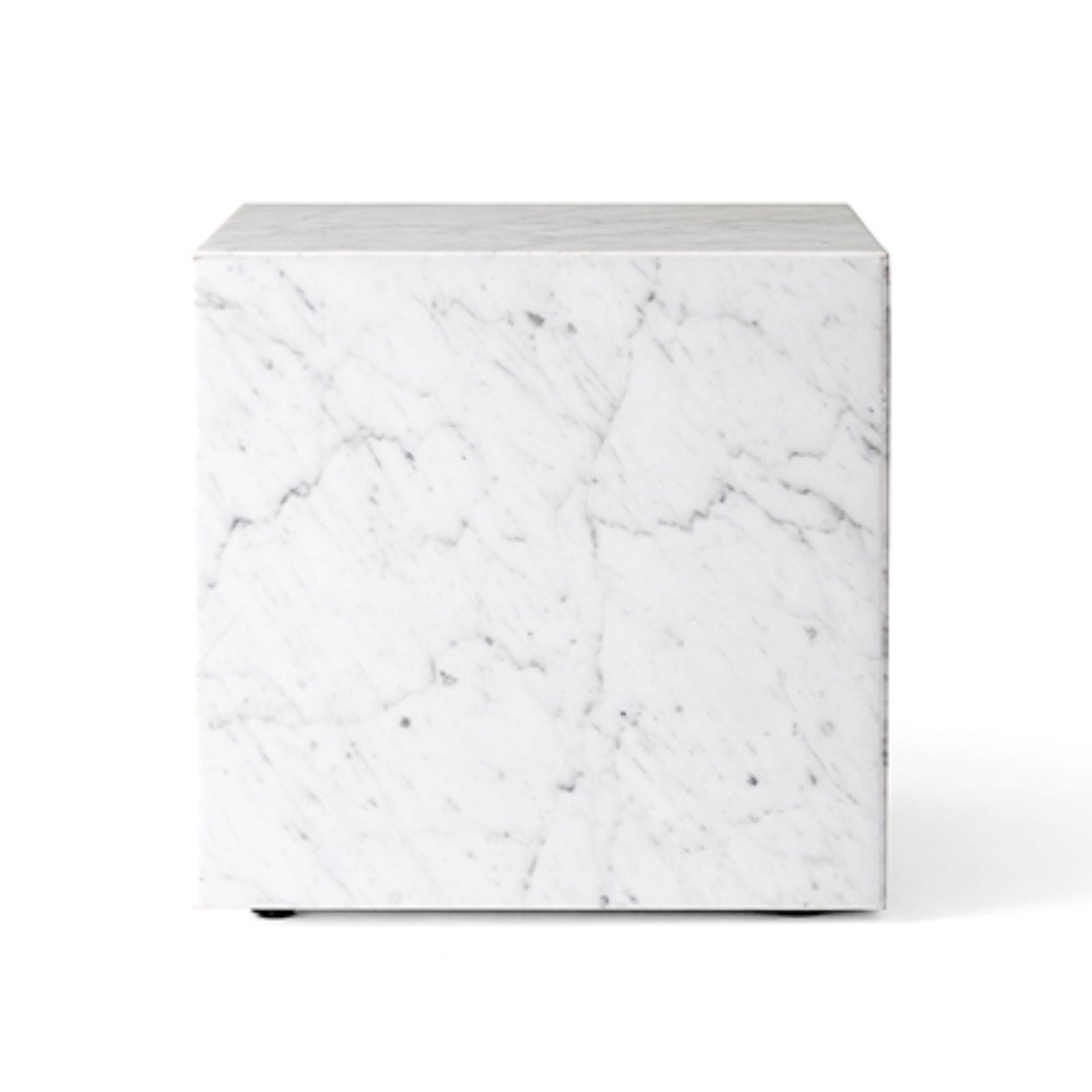 Audo Copenhagen Marble Plinth Cubic, White Carrara Marble