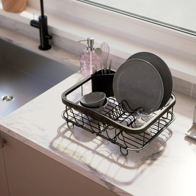 Umbra Sinkin multi-use dish rack, Black