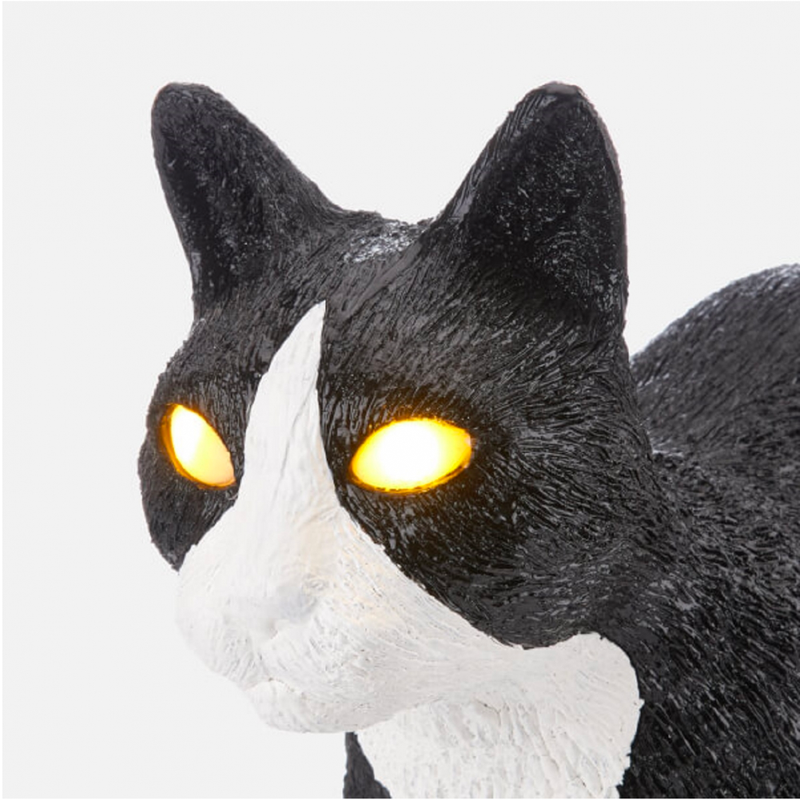 Seletti Jobby The Cat rechargeable lamp, black & white