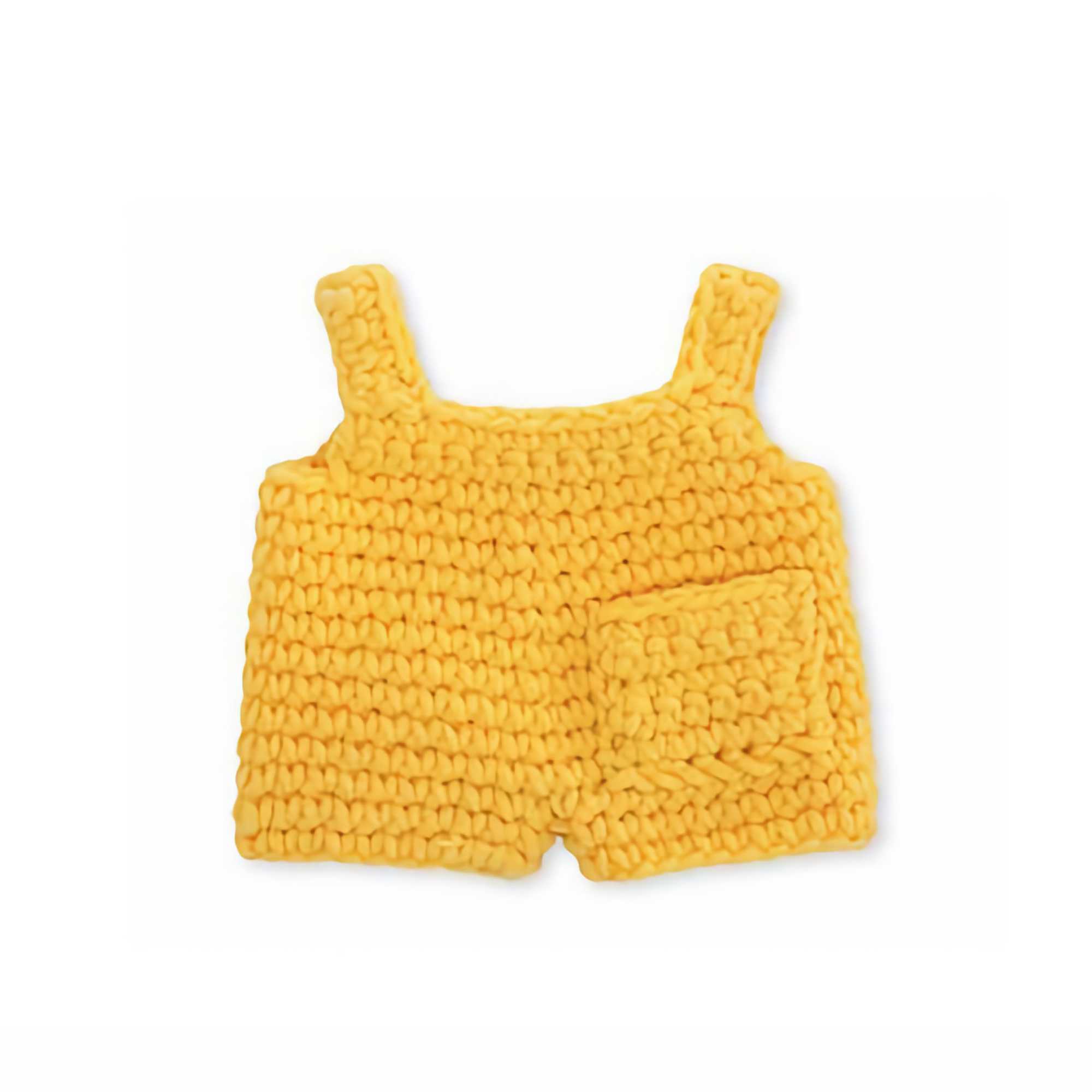 Just Dutch handmade crocheted outfit, Yellow Overall