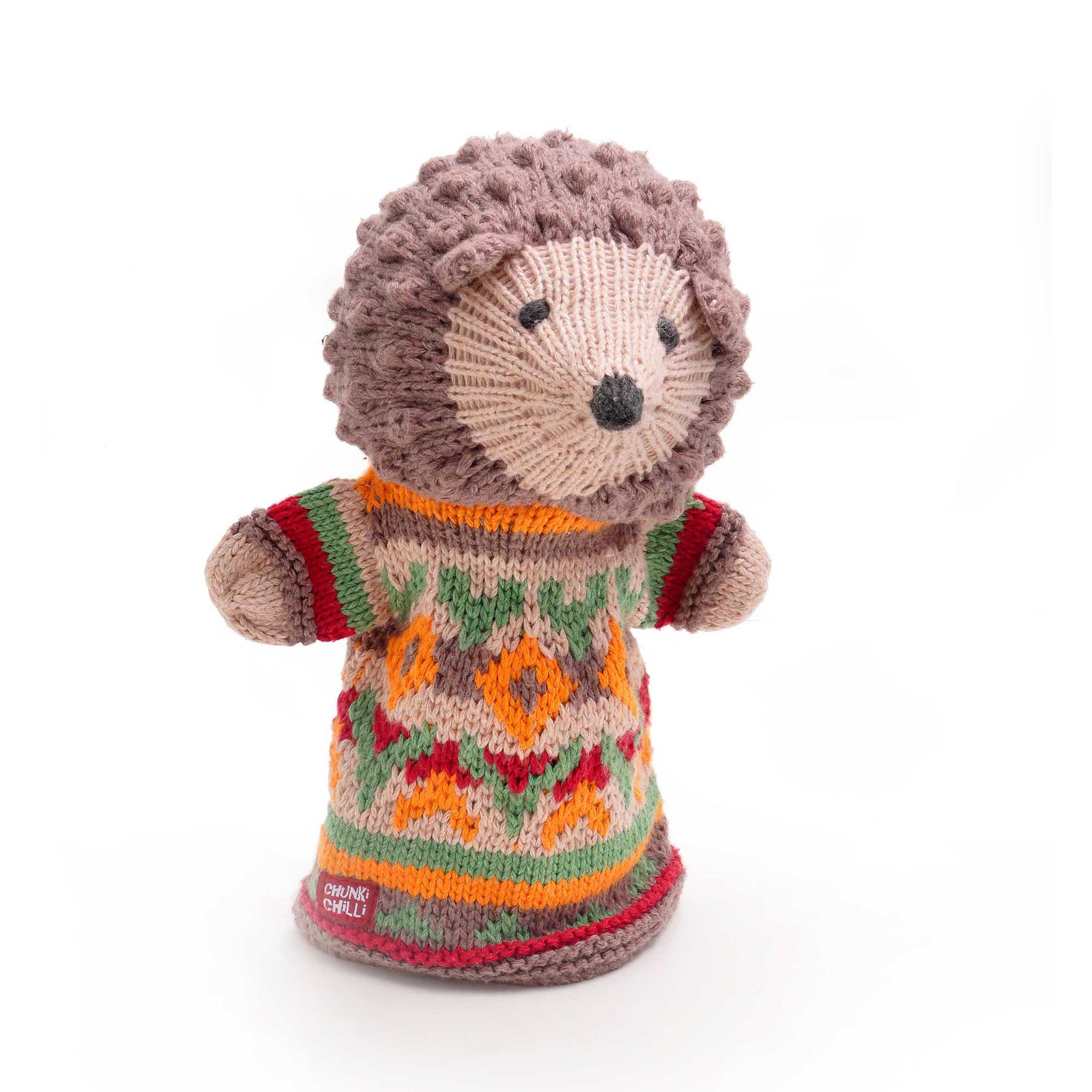 Chunkichilli hand puppet, hedgehog