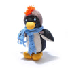 CCI penguin in mohwak/scarf soft toy (F --)