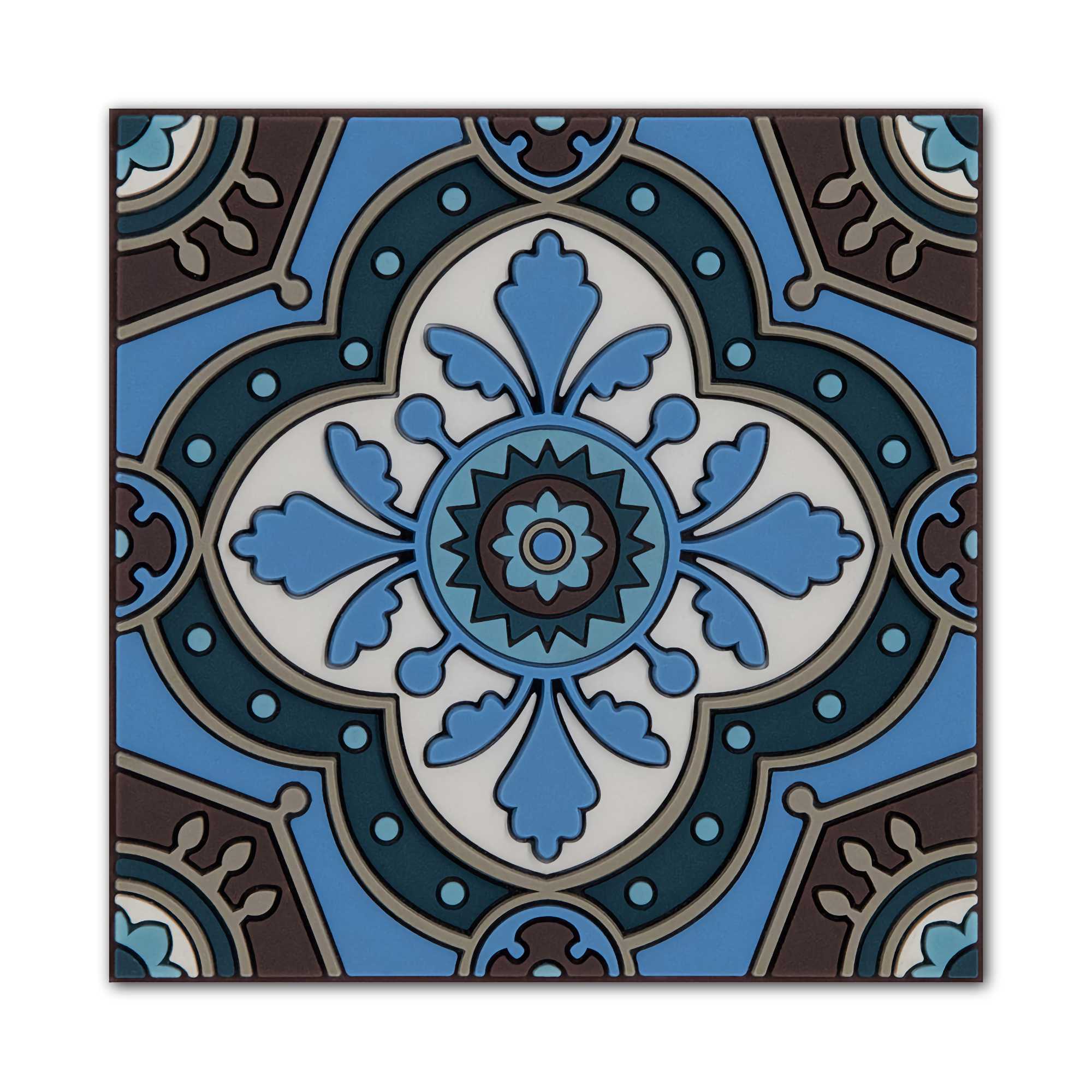 Images d'Orient Silicone Coaster, sejjadeh azur (9x9 cm)