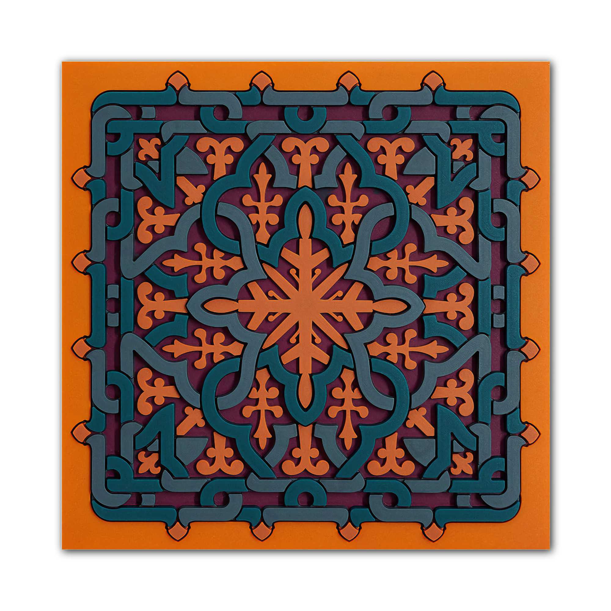 Images d'Orient Silicone Coaster, vagabonde crohet soie (9x9 cm)