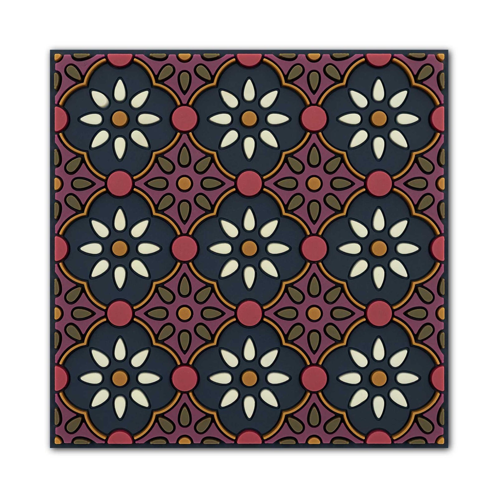 Images d'Orient Silicone Coaster, zahra white (9x9 cm)