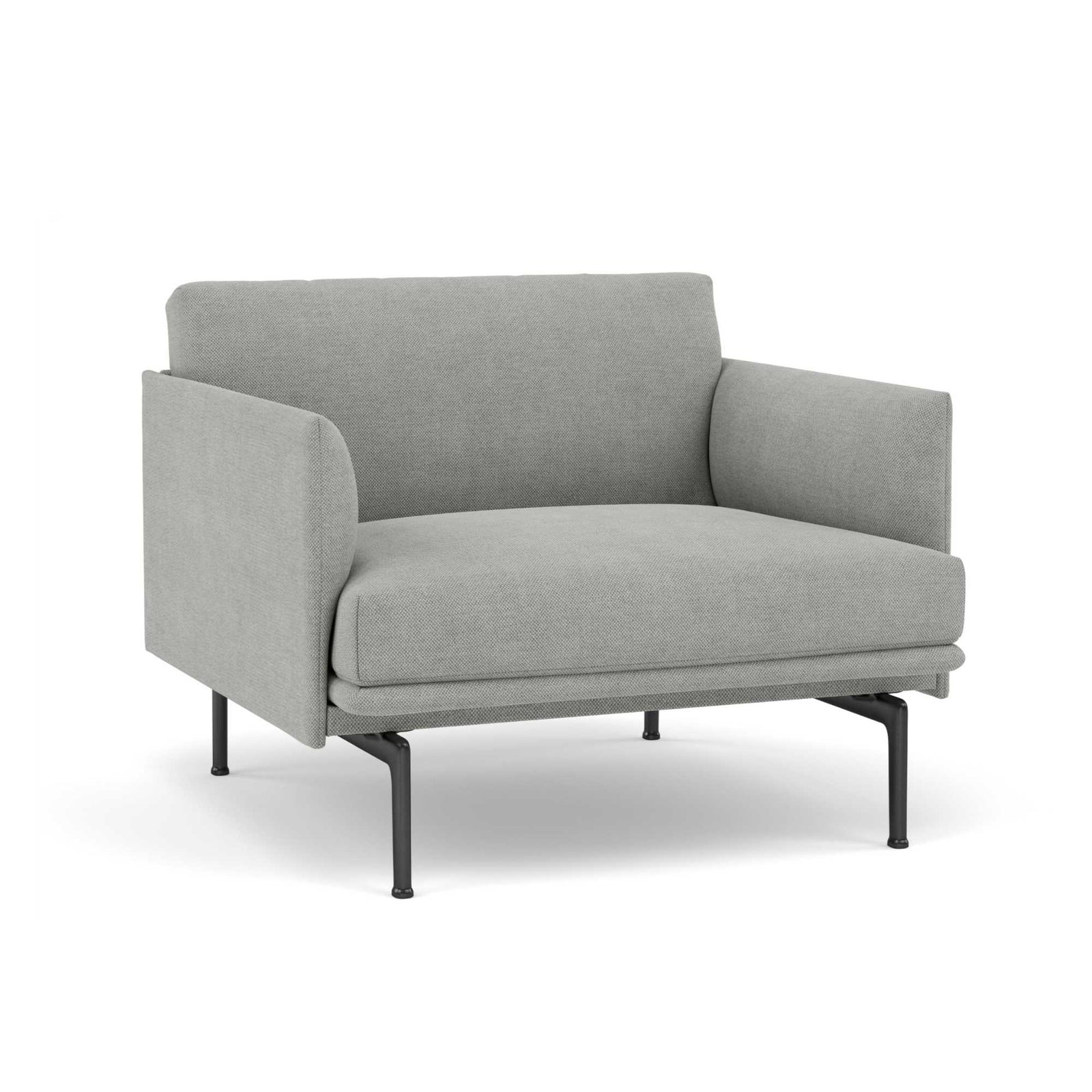 Muuto Outline Chair Black Base, Fiord151 w88xd86xh71cm