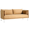 Hay Silhouette sofa 2-seater,  linara 142/silk cognac/chrome