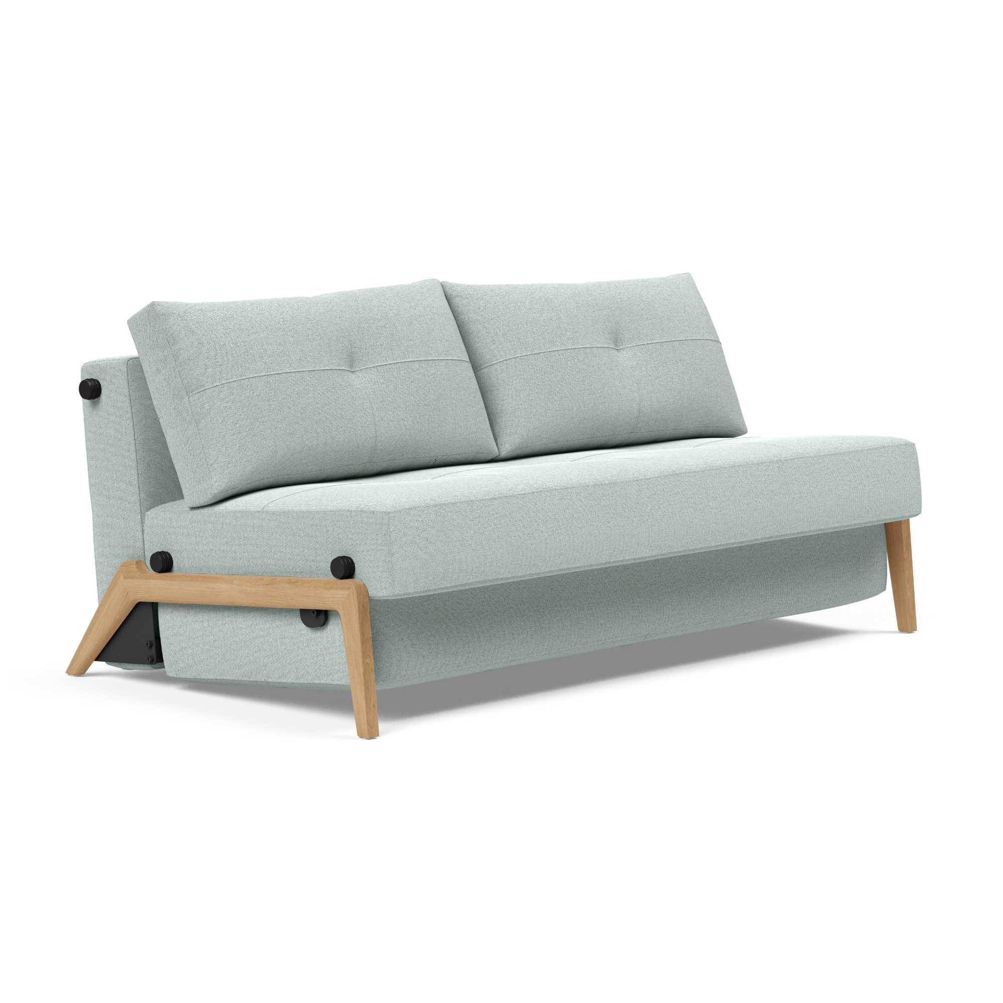 Innovation Living Cubed 160 Wood Sofa Bed, 552SoftPacificPearl w168xd98xh79cm