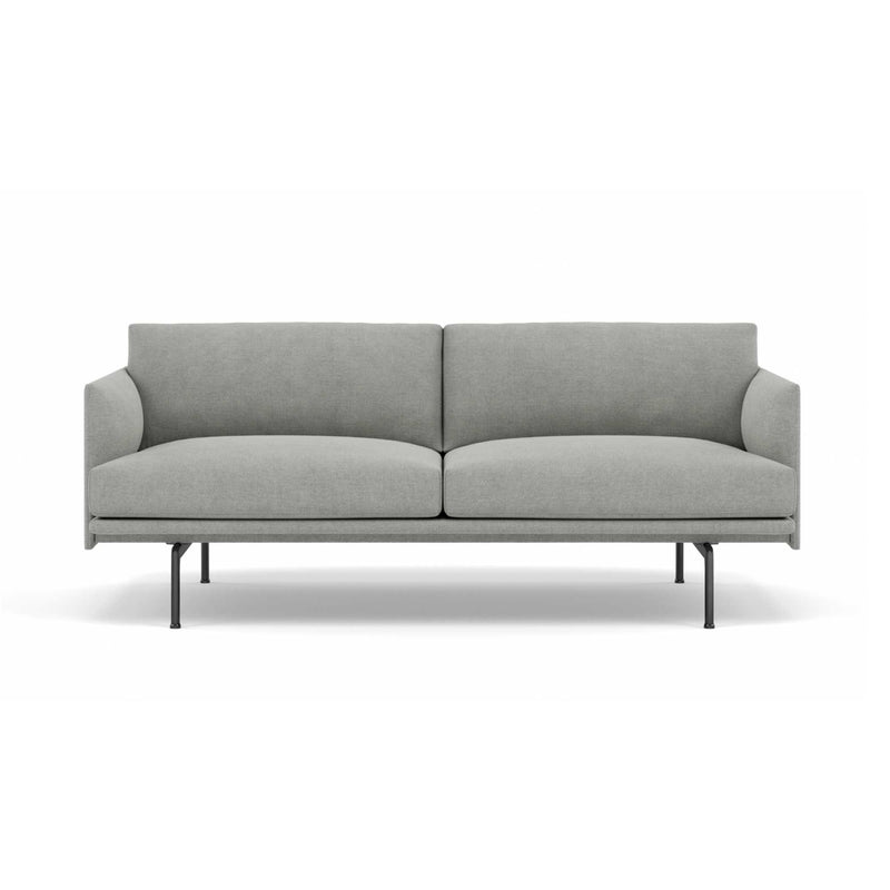 Muuto Outline Sofa 2-Seater, Fiord151/Black w170xd84xh71cm