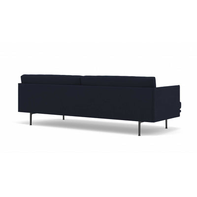 Muuto Outline Sofa 3-Seater, Vidar554/Black w220xd84xh71cm