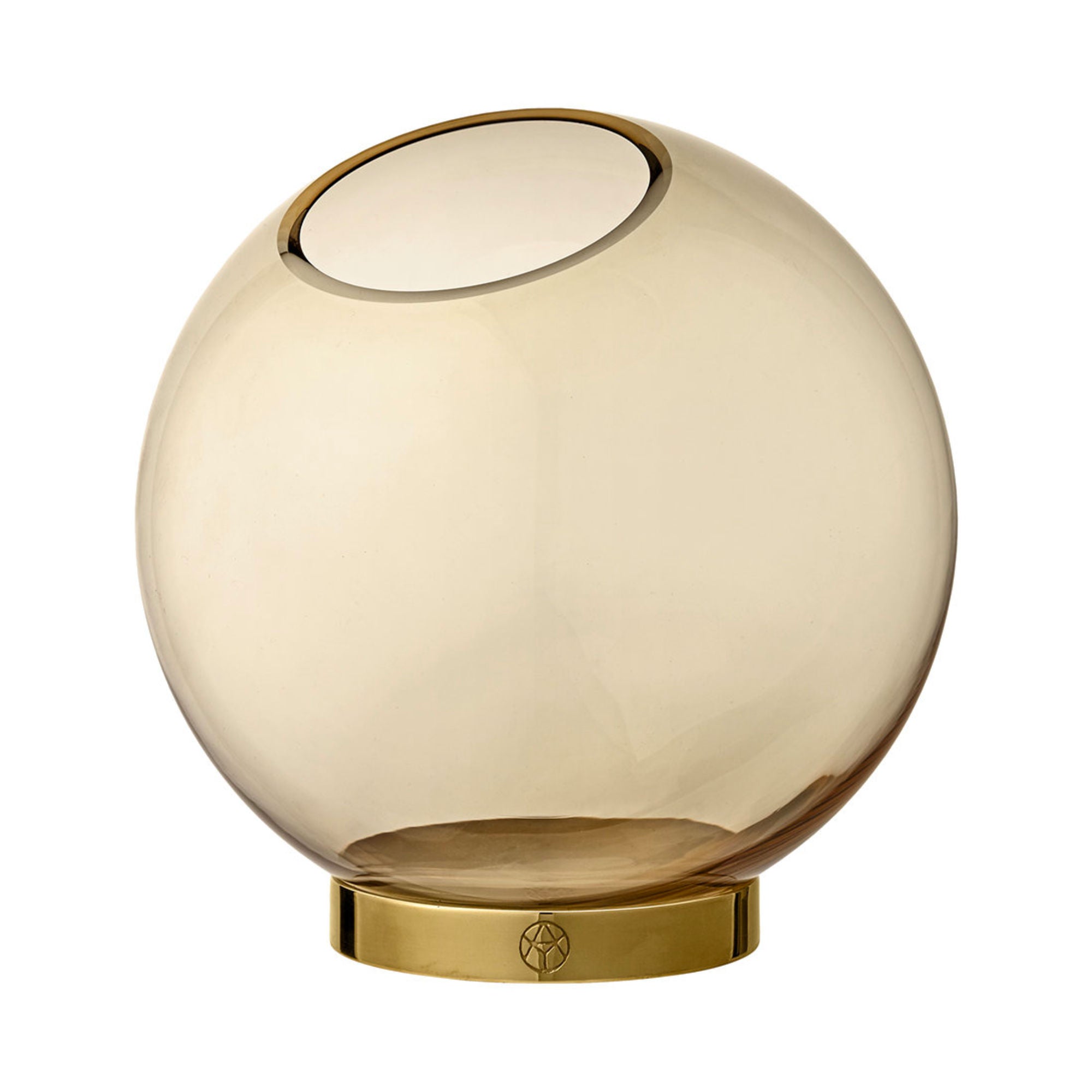 Aytm Globe Vase Ø17 , Amber/Gold