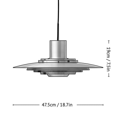 &Tradition KF1 P376 pendant lamp, aluminium