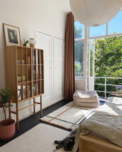 Hübsch Shoji Display Cabinet Tall, Natural