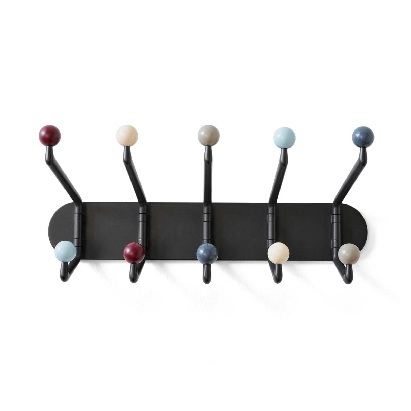&tradition SC76 Capture wall coat rack, graphite/colour knob