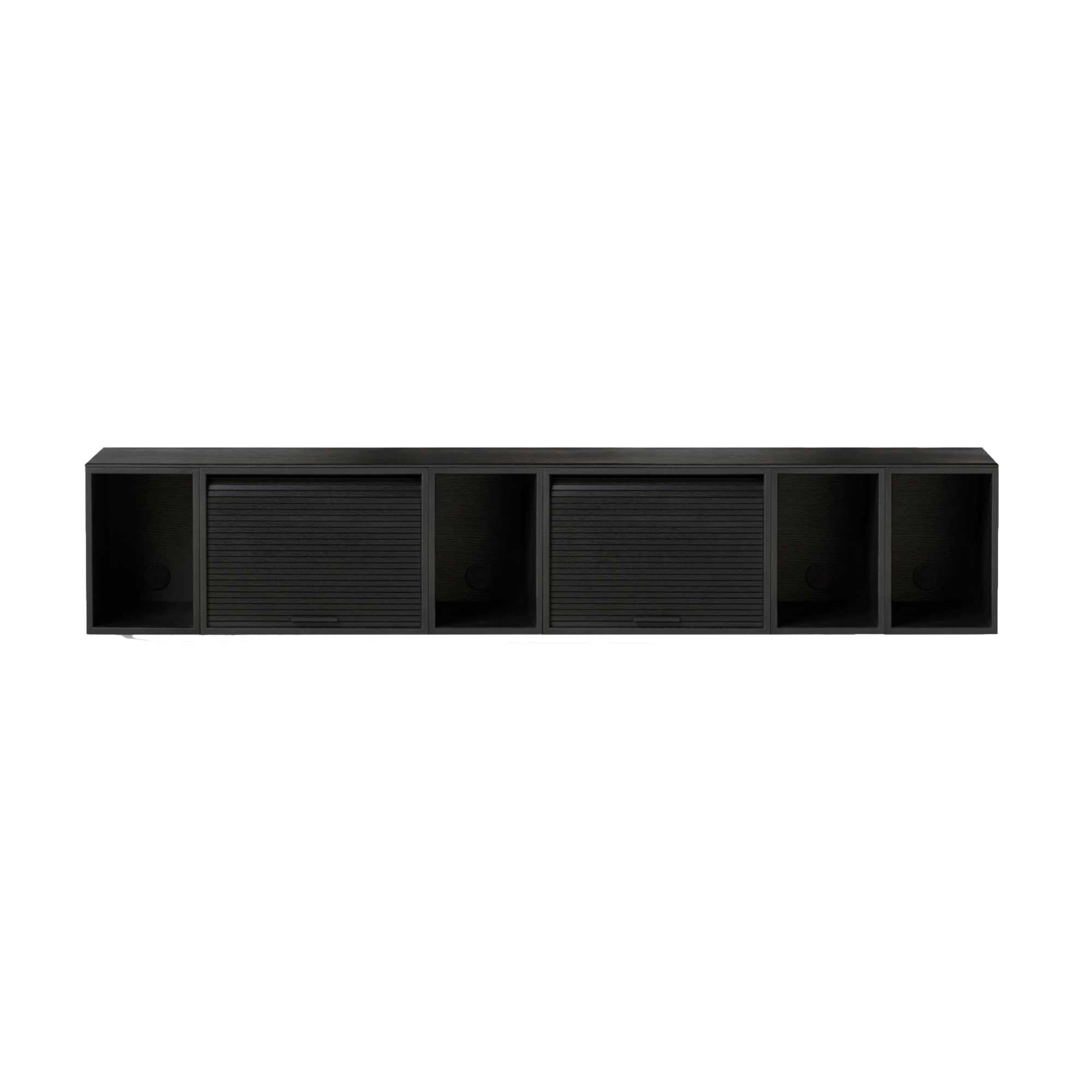 Northern Hifive cabinet system wall, black painted oak (200cm)