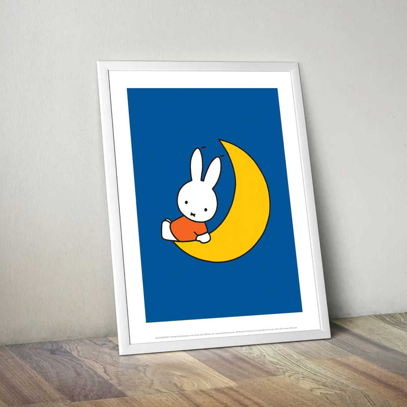 Star Editions Miffy Framed Print, moon (11x14")