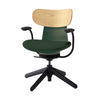 Kokuyo Inglife Office Chair Plywood Back with Arm, green