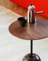&Tradition LN8 Lato side table, lacquered walnut/emperador marble (Ø40xH50cm)