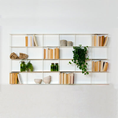 Kriptonite Krossing wall shelf, matt white (h25cm) (200x100 cm)
