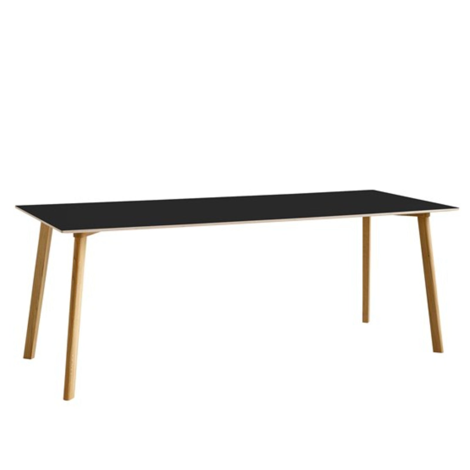 HAY CPH Deux 210 table L200 x W75 , Ink black - Matt lacquered oak