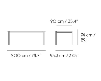 Muuto Linear Wood table, oak (200x90 cm)