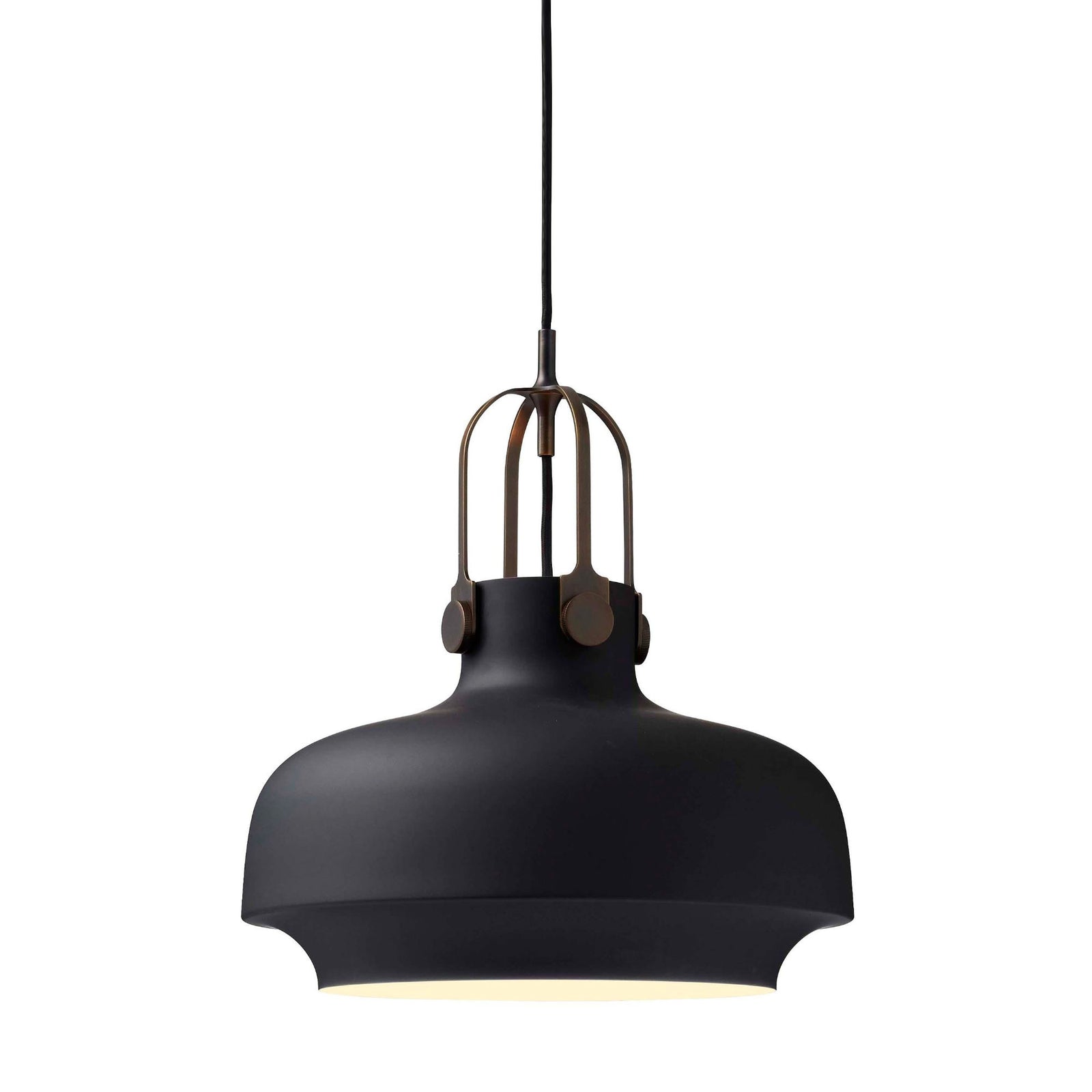&Tradition SC7 Copenhagen pendant light, matt black/bronzed brass