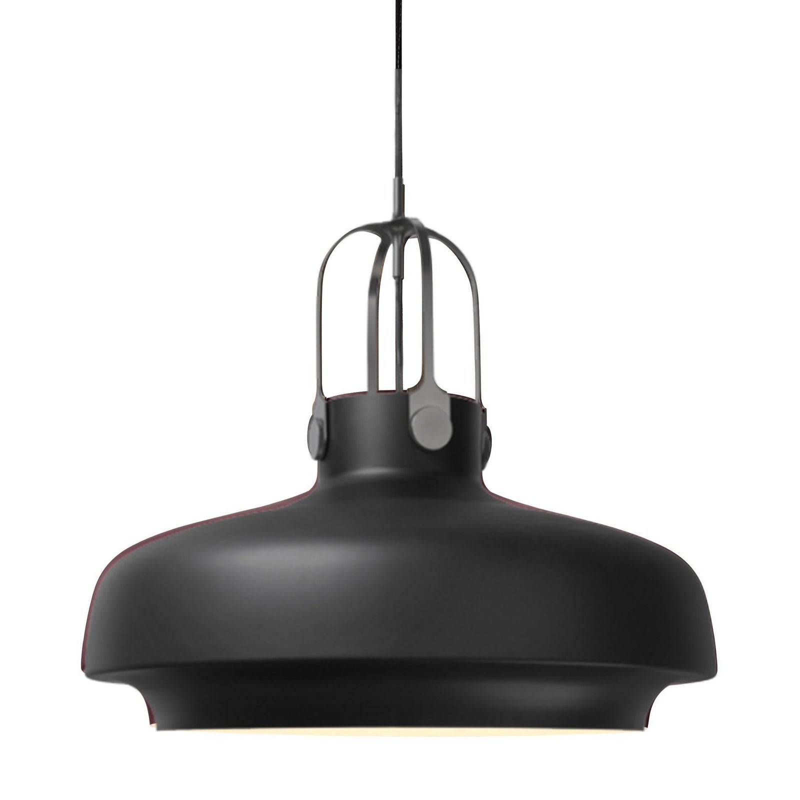 &Tradition SC8 Copenhagen pendant light, matt black - silver suspension