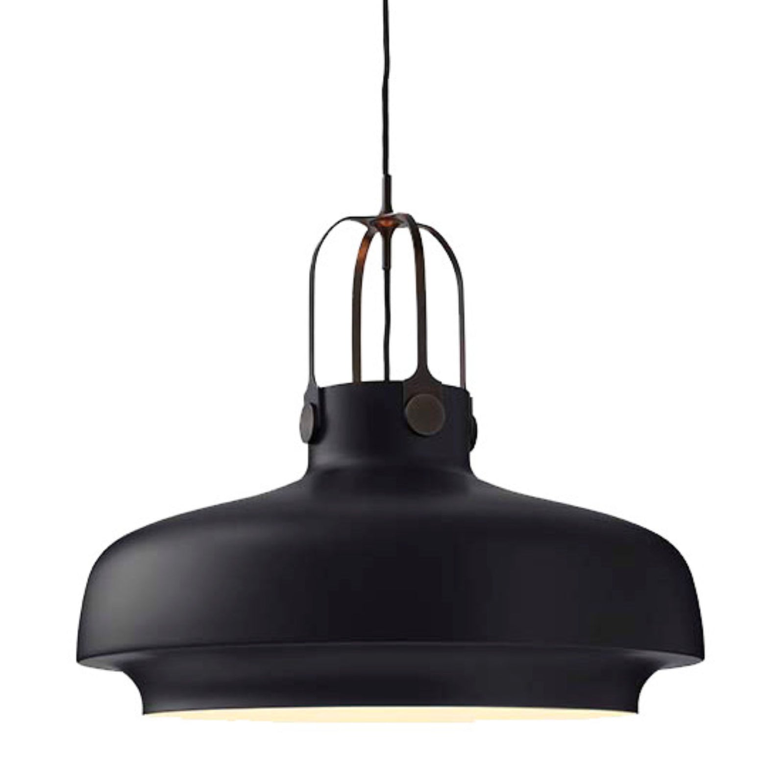 &Tradition SC8 Copenhagen pendant light, matt black - bronzed brass suspension