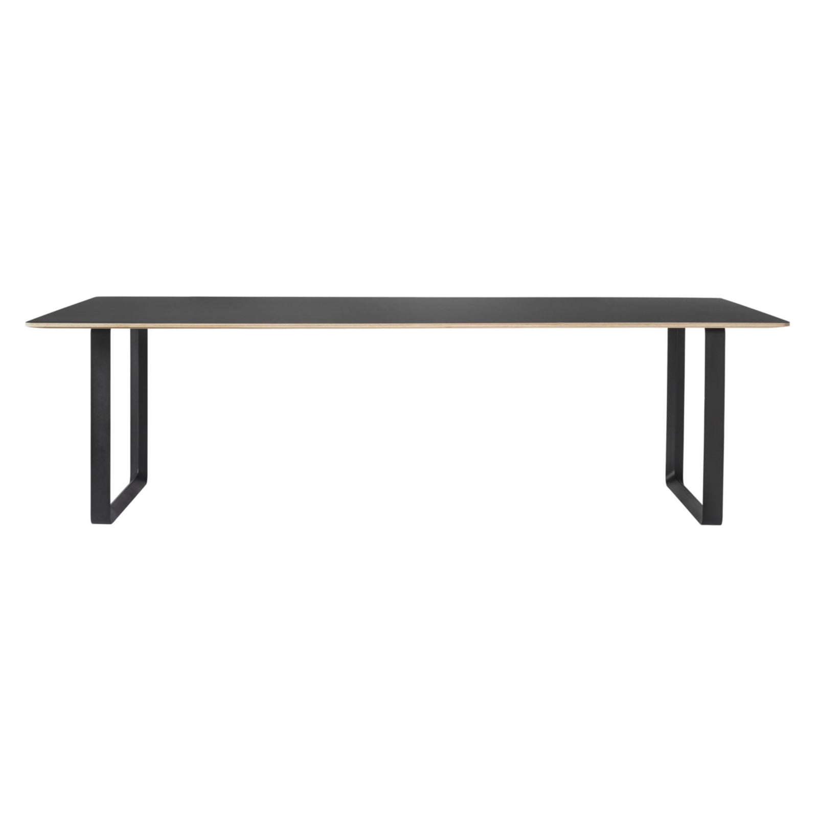 Muuto 70/70 table 255x108, black linoleum/plywood/black
