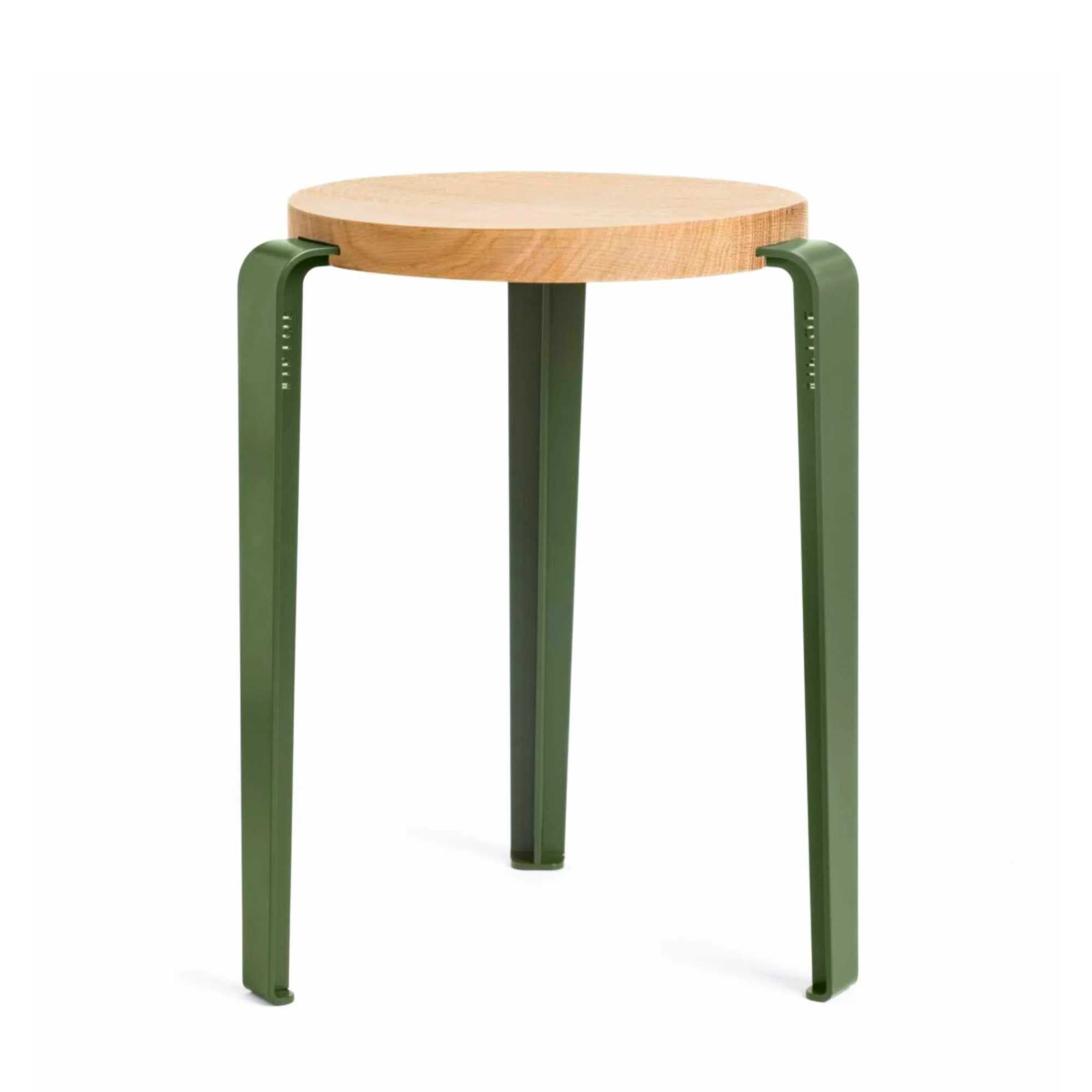 Tiptoe LOU stool, rosemary green/oak (45cm)