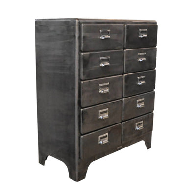 Dulton Cabinet 2 Column by 5 Drawers, raw