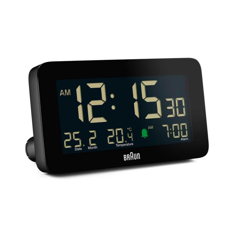 Braun BC10 digital alarm clock, black