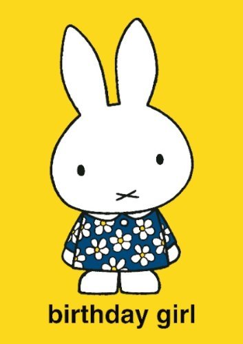 Hype Miffy message card, birthday girl