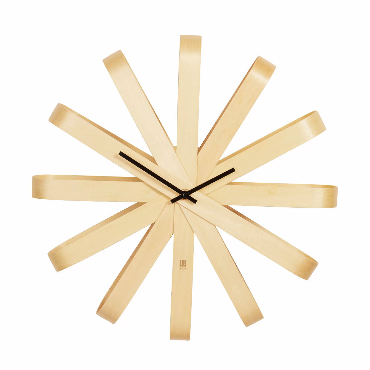 Umbra Ribbon wall clock ø50, beechwood