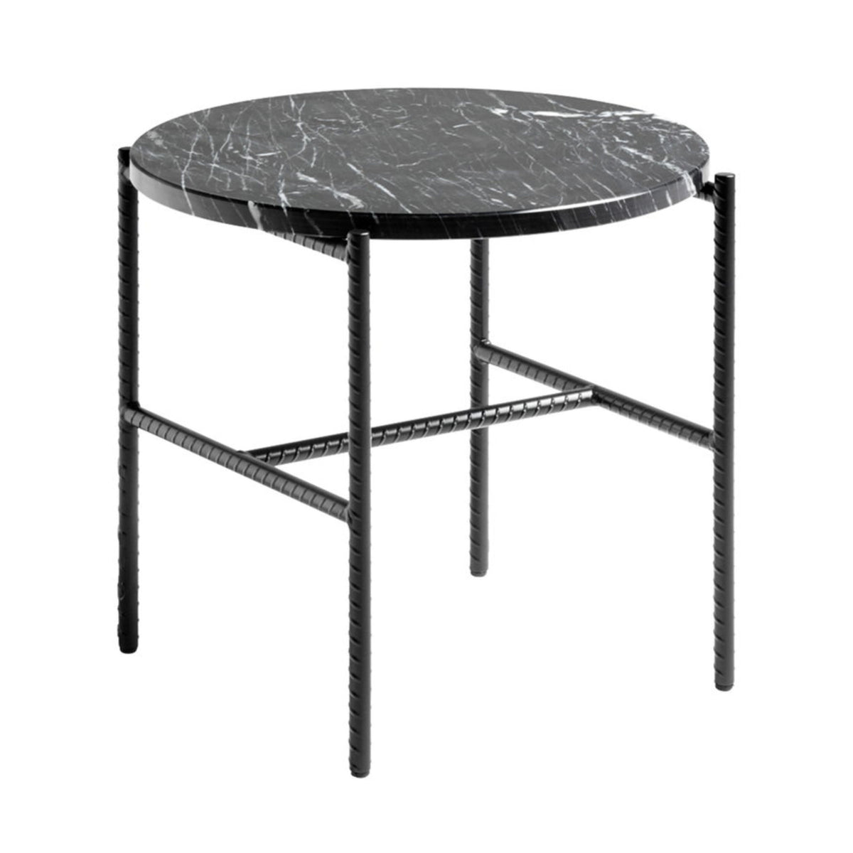 Hay Rebar Round Side Table , Black Marble (Φ45) - HOMELESS.hk