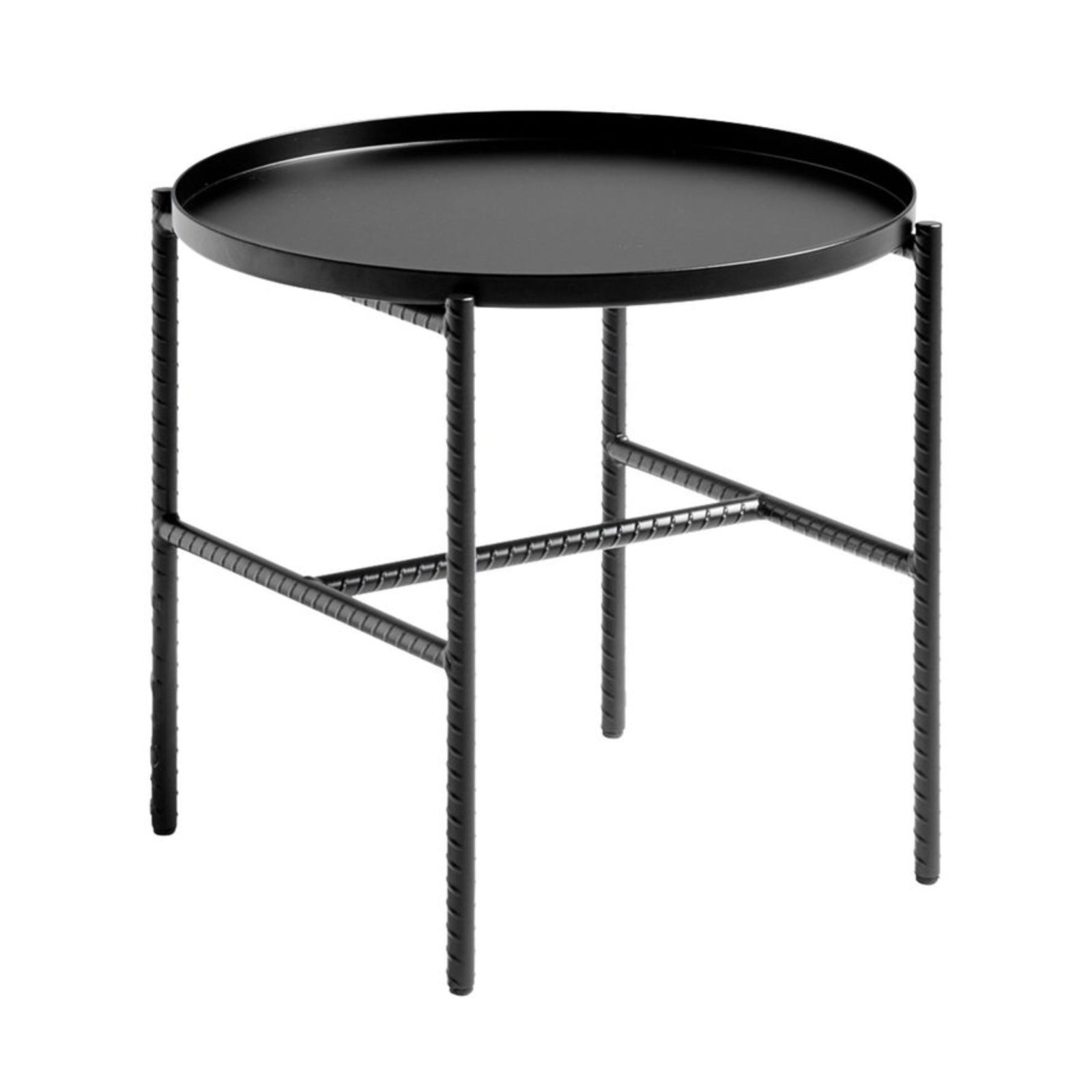 HAY Rebar Round Side Table, Soft Black (Φ45)